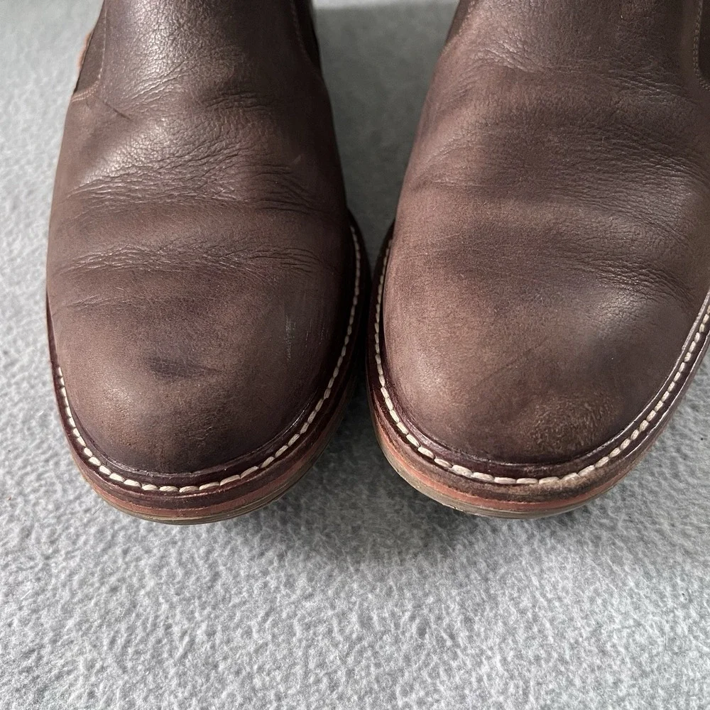 MEPHISTO Men's SIZE 9 Brown Leather Slip Ons Loafers Dress Shoes Shock Absorber‎